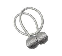 GARDINIA Embrasse Magnétique Flex-S, pour décorer et Assembler Les Rideaux, voilages et Tissus, Argent, Longueur 48 cm