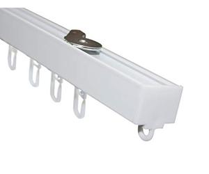 Gardinia Ensemble de Rail à Rideaux en Aluminium Luna, Set Complet avec Rail à 1 Voie, Blanc, 160 cm 36271