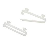 GARDINIA Glissière à Disques, 10 Pièces, Plastique, Blanc