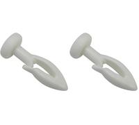 Gardinia Glissière avec Crochet pour modèles de tringles à Rideaux GE et P2U, Universel, 30 Pièces, Plastique, Blanc (Lot de 2)
