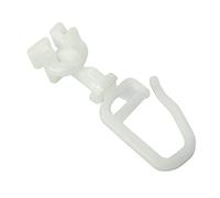 GARDINIA Glissière Rotative pour Rail de 6 mm, Crochet Pliant inclus, 20 Pièces, Plastique, Blanc