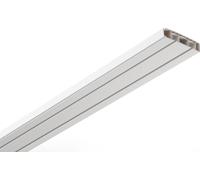 Gardinia Jeu de rails à rideaux 2 voies 240 cm blanc 240 cm