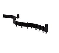 GARDINIA Jeu de Rails à Rideaux Flexline, Rail à Rideaux, 350 cm, Plastique, Noir