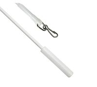 Gardinia Lance-Rideau, Métal, Blanc, 125 cm