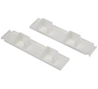 GARDINIA Pièce d'extrémité pour rails à 2 voies Modèles GE2, 2 Paquets, Plastique, Blanc, 0.1