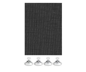 Gardinia Protection Solaire Flexible, Translucide, Ventouses, 40 x 80 cm, Polyester, Noir