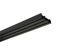 GARDINIA Rail de Rideau à 3 Voies, Rail de Rideau pour Montage au Mur ou au Plafond, pour Rideaux coulissants, Collection Atlanta, Aluminium, 160 cm, Noir Mat