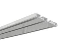 Gardinia Rail en Aluminium, Rail pour Rideaux à 3 Voies, Hauteur du Rail 7 mm, Longueur 150 cm, Blanc