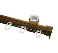 GARDINIA Rail en U comme rail supplémentaire pour tringles à rideaux Ø 28 mm, Accessoires inclus, Métal, Longueur 150 cm, Bronze