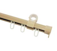 GARDINIA Rail en U comme rail supplémentaire pour tringles à rideaux Ø 28 mm, Accessoires inclus, Métal, Longueur 150 cm, Beige