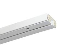 GARDINIA Rail pour rideaux GE1 avec montage sur châssis, 1 Rail, Plastique, 120 cm, Blanc