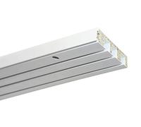 Gardinia Rail pour Rideaux GE3 avec Montage sur châssis, 3 Rails, Plastique, 120 cm, Blanc