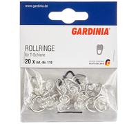Gardinia roulettes en T argenté, Steel, Gris/Transparent, Non Applicable