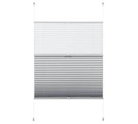 GARDINIA Store plissé à clipser, Idéal pour le jour et la nuit, Kit de Montage Inclus, EASYFIX Store Plissé Nuit + Jour, Blanc, 90 x 210 cm (LxH)