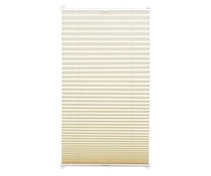 Gardinia Store Plissé à Clipser, Opaque, Kit de Montage Inclus, Store Plissé à 2 Rails EASYFIX, Ivoire, 75 x 130 cm (BxH)
