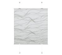 Gardinia Store plissé à Clipser, Opaque, Kit de Pose Inclus, EASYFIX Katy Wave, Store Plissé à 2 Rails, Blanc, 60 x 130 cm (L x H)