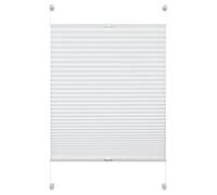 Gardinia Store plissé à Clipser, Store Pliable Opaque, Kit de Montage Inclus, EASYFIX Store plissé serré avec 2 Rails de Commande, Blanc, 75 x 130 cm (LxH)