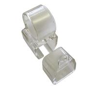 Gardinia Support à tringles et Embouts pour Rails en Forme de U Transparent