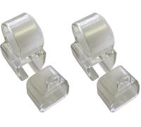 Gardinia Support à tringles et Embouts pour Rails en Forme de U Transparent (Lot de 2)