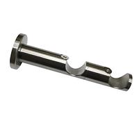 Gardinia Support Combiné 2 Voies Ouvert pour Ø 25/25 mm 8/6 cm, Gamme d'éléments à l'unité Windsor, Aspect Acier Inoxydable
