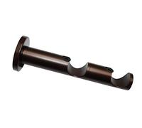 Gardinia Support Combiné Ø 25/25 mm, 2 Voies, Bronze, 8/6 cm