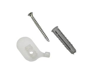 Gardinia Support de Plafond pour Rail à Rideau en Aluminium, 1 Voie, 2 Pièces, INCL., Plastique, Blanc