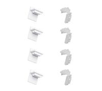 GARDINIA Support de Serrage Pour Store Plissé Concept, Compatible Avec Les Stores Plissés Concept Et Les Stores Plissés Nid d'Abeilles, Plastique, Blanc