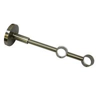 Gardinia Support de Tringle à Rideau Double avec Plaque de Fixation en métal, pour 2 tringles, Support fermé, Matériel de Fixation Inclus, Série Chicago, Diamètre: 20 mm, Effet INOX