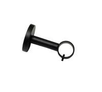 GARDINIA Support mural et plafond Denver (noir) - Support fermé pour tringles à rideaux Ø 25 mm, pour fixation murale ou au plafond, 1 pièce