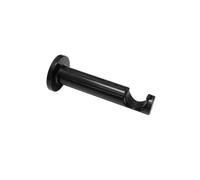 GARDINIA Support mural Korfu (noir) - Support mural ouvert avec clip pour tringles à rideaux Ø 28 mm, utilisable comme support intermédiaire, 1 pièce