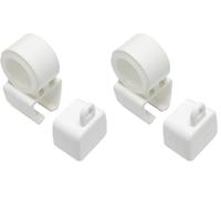 Gardinia Support pour Embouts et U-Rails en Blanc, 2 Jeux, Plastique (Lot de 2)