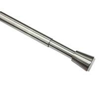 Gardinia Tringle à Fixation par Pression, Extensible, Montage sans Perçage ni Vis, Acier Inoxydable, Ø 23/26 mm, Longueur 65-100 cm