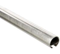 Gardinia Tringle à Rideau avec Corps intérieur I Ø 20 mm Aspect INOX 120 cm, Effet Acier Inoxydable