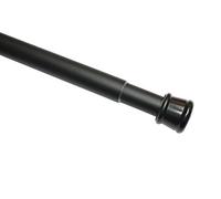 GARDINIA Tringle à Rideau sans Perçage Ø 23/26 mm Noir-Mat 130-220, Steel, terne, 130-220 cm