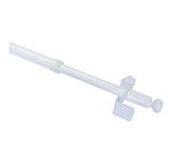 Gardinia Tringle de vitrage, Fixation par Pression, Barre Extensible, Pose sans vis et sans perçage, Press&Go Filigrano, Boule, Diamètre: 8/10 mm, Métal, Blanc 110 x 80 x 0,021 cm