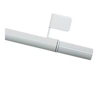 GARDINIA Tringle de vitrage, Fixation par pression, Barre extensible, Pose sans vis et sans perçage, Press&Go Filigrano, Cylindre, Diamètre: 8/10 mm, Longueur: 80-110 cm, Métal, Blanc