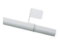 Gardinia Tringle de vitrage, Fixation par pression, Barre extensible, Pose sans vis et sans perçage, Press&Go Filigrano, Cylindre, Diamètre: 8/10 mm, Longueur: 50-80 cm x 0,021 cm, Métal, Blanc