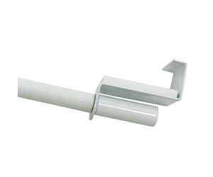 GARDINIA Tringle de vitrage, Fixation par serrage, Barre extensible, Pose sans vis et sans perçage, Diamètre: 9 mm, Longueur: 120-160 cm, Métal, Blanc