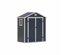 Gardiun Abri en résine Arabela 1,92 m² Extérieur 102 x 188 x 225 cm Anthracite/Blanc