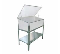 Gardiun Carré Potager sur Pieds avec Serre Jaca Élevé I Monopente 104x53x108 cm Polycarbonate Transparent