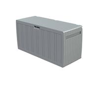 Gardiun Coffre de Rangement en Résine Top 117x45,5x57,50 cm 270L Montage par clic avec Système de Verrouillage Gris