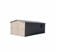 Gardiun Garage en Bois Mikhail II 20 m² extérieur 324 x 616 x 192/222 cm