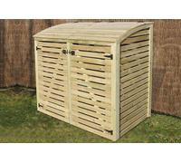Gardival. Cache-Poubelle Double en Pin Autoclave Swing D (88x145x137cm) - 109172