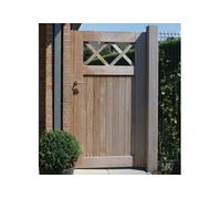 Gardival. Portail Simple Battant en Iroko Granada - 100 x 180 cm - 109083-22624