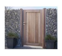 Gardival. Portail Simple Battant en Iroko Oxford - 100 x 180 cm - 109024-22664