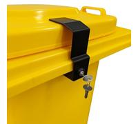 GARDIVO Verrou de poubelles en métal pour poubelles et conteneurs à ordures Fermeture réglable 60 à 360 l Fermeture sans perçage Solide et robuste