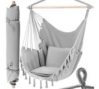 Gardlov 20937 Fauteuil à bascule suspendu brésilien 130 x 97 cm gris