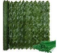 Gardlov Brise-vue artificiel pour balcon - Brise-vue - Brise-vue - Bordure de jardin décorative - 0,5 x 3 m - Avec feuilles - 23641