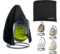 Gardlov 25693 Sac de protection imperméable pour chaises suspendues, UV, 168 x 115 cm, noir