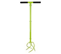 GARDLOV Cultivateur de jardin à main - Ventilateur de sol sans bêche avec manche réglable, 4 dents spirales - Poignée ergonomique, idéal pour les parterres, les potagers et les plates-bandes